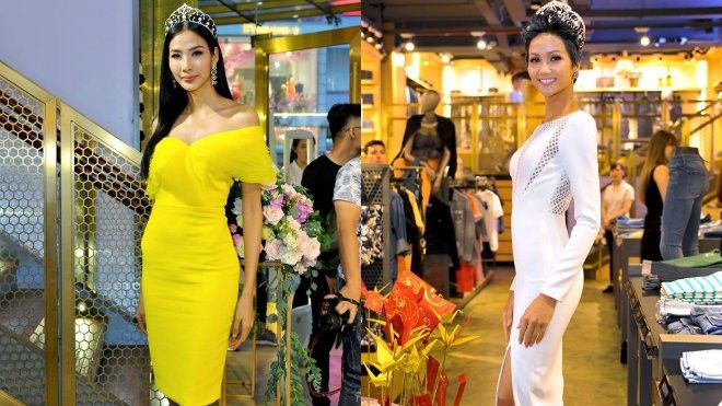 Tiếp tục 'bỏ mặc' Mâu Thủy, H'Hen Niê và Hoàng Thùy ăn diện đối lập tại sự kiện