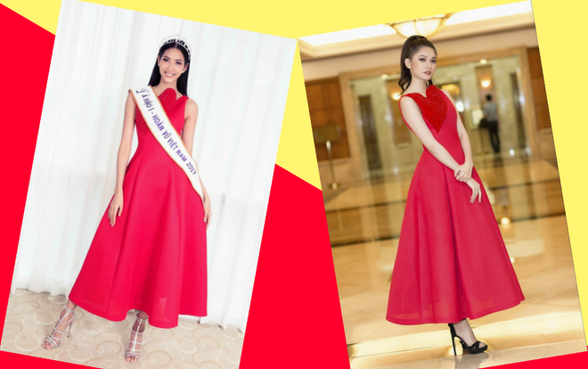 Hoàng Thùy 'mặc chung' thiết kế với á hậu Thuỳ Dung, ai hơn ai?
