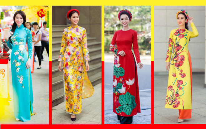 Không phải áo dài 'Cô Ba Sài Gòn', áo dài hoa mới là kiểu áo dài xinh tươi diện Tết không thể bỏ qua