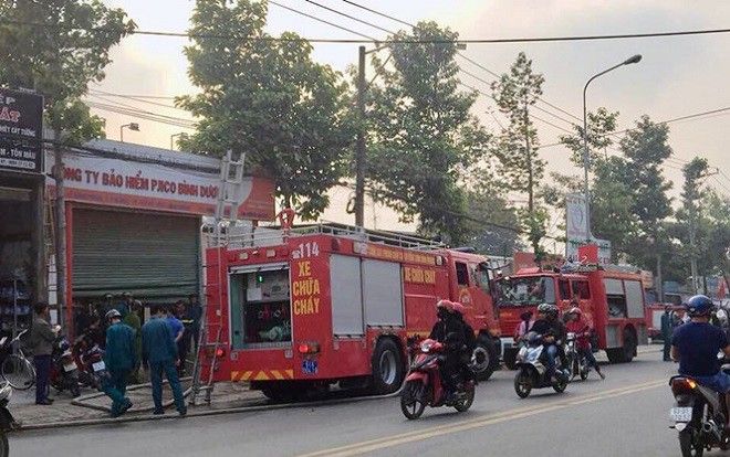 Cháy Công ty Bảo hiểm Pjico Bình Dương vào sáng 26 Tết