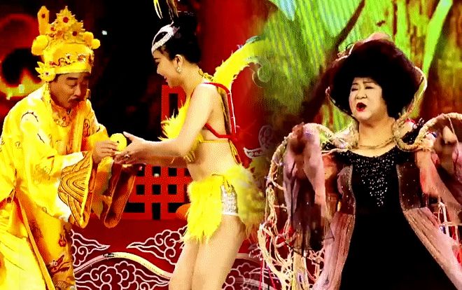 'Táo Quân 2018': Quang Thắng 'đá đểu' màn đón U23 phản cảm của Vietjet, Minh Vượng catwalk với nhạc Chi Pu