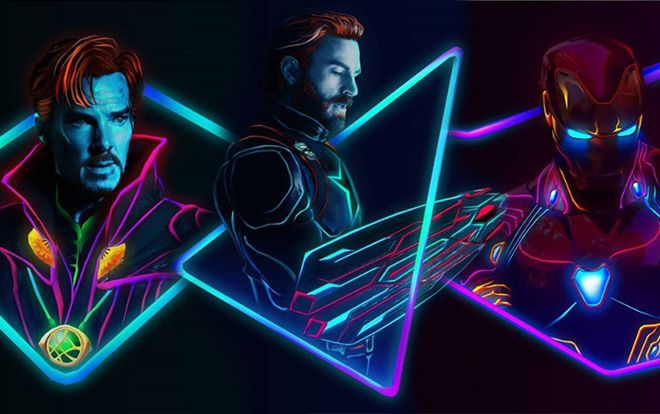 Bộ poster nhân vật 'Avengers: Infinity War' đẹp mê hồn với màu neon do fan cứng thiết kế