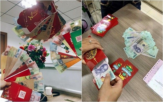 Ngày đầu tiên đi làm sau nghỉ Tết, dân mạng rầm rộ khoe lì xì 'khủng' từ sếp và đồng nghiệp