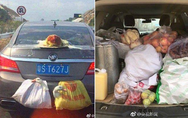 Đã ăn Tết 'no nê' lại còn được chất gạo, thịt, rau củ… đầy cốp xe lên thành phố