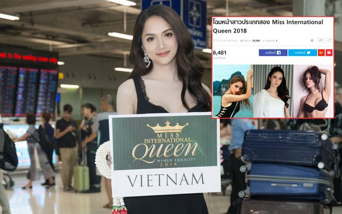 Hương Giang Idol xuất hiện nổi bật trên báo Thái Lan