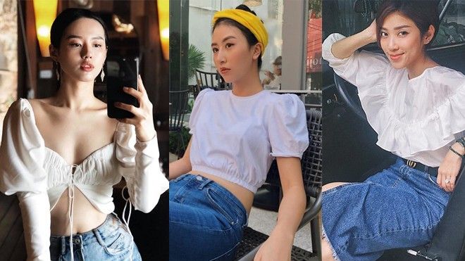 Sơ mi bèo nhún, tay bồng tưởng 'tuyệt chủng' lại được các sao đình đám lăng xê trở lại