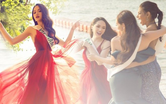 Hương Giang Idol đẹp tựa nữ thần, làm lu mờ dàn thí sinh Hoa hậu Chuyển giới Quốc tế 2018