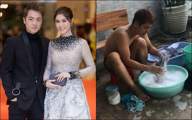 Đăng Khôi hóa 'ông chồng quốc dân' cặm cụi giặt đồ cho vợ ngày 8/3