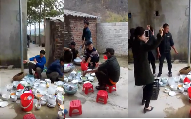 Clip chị em thích thú nhìn cánh đàn ông rửa bát nhân dịp 8/3