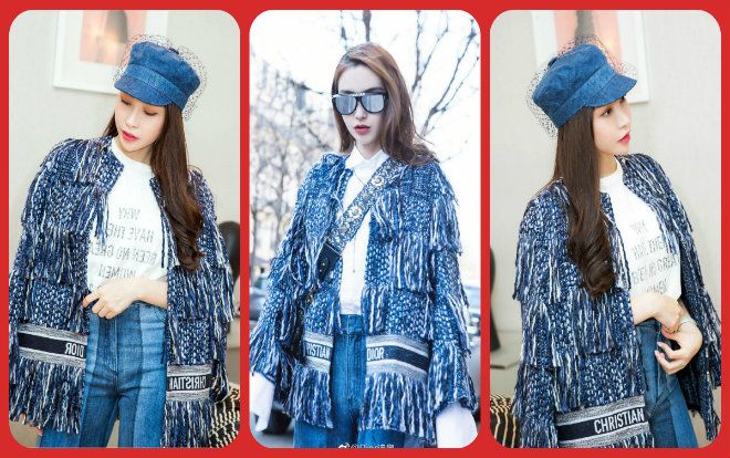 'Đụng hàng' tiểu Hoa đán Angela Baby, Hoa hậu Lam Cúc vẫn xinh đẹp không thua kém