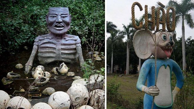 Hết hồn chưa, đây là những bức tượng trong một công viên giải trí bị bỏ hoang!