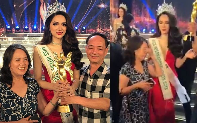 Khoảnh khắc xúc động nhất đêm qua: Mẹ Hương Giang rơi nước mắt, cùng con gái yêu cầm chắc cúp vàng