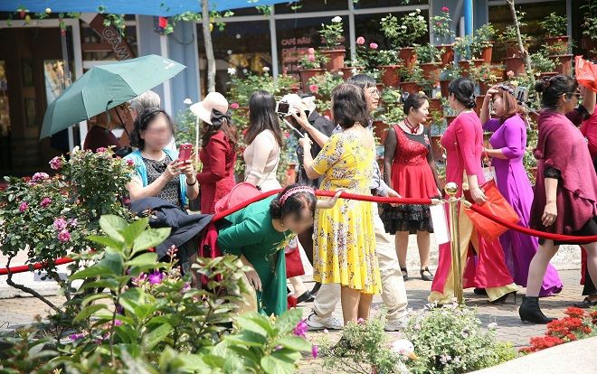 Bất chấp biển cấm, người dân vẫn vô tư ‘vượt rào', vít hoa chụp ảnh gây phản cảm