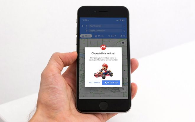 Chuyện thật như đùa: Mario sẽ chỉ đường cho bạn trên Google Maps