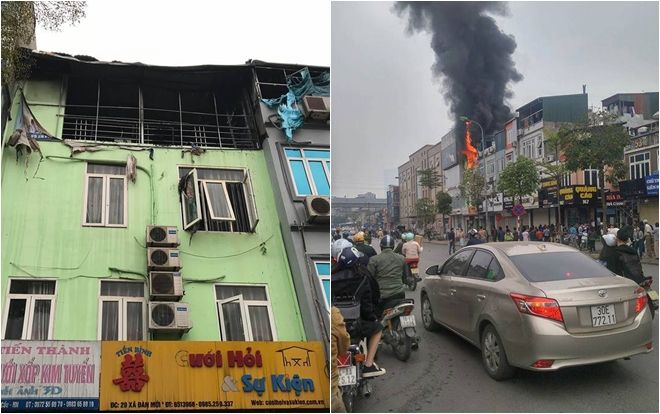 Cháy lớn tại ngôi nhà cho thuê dịch vụ cưới hỏi ở Hà Nội