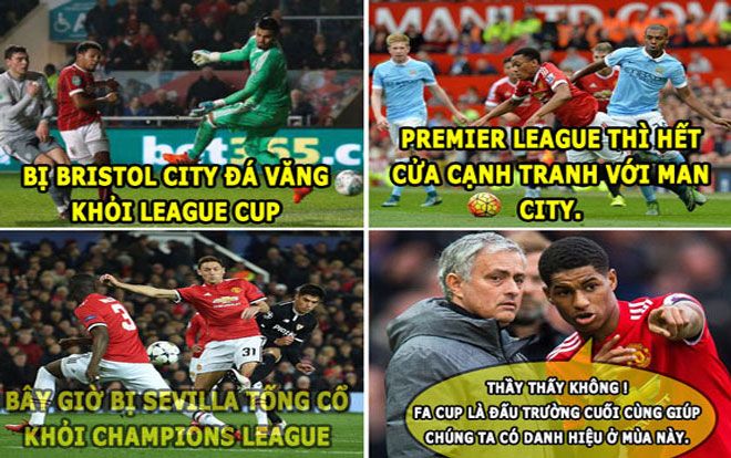 Những bức ảnh chế 'khó đỡ' về thất bại thảm hại của Man United