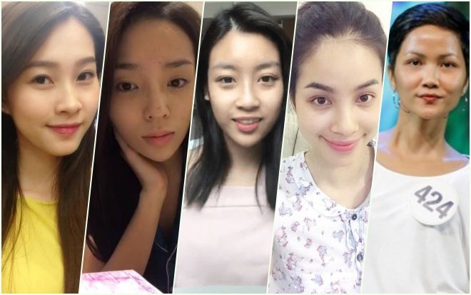 Khi hoa hậu Việt khoe mặt mộc, ai hơn ai?