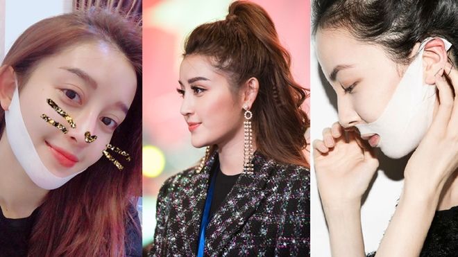 Huyền My dùng mặt nạ V-line mỗi ngày giúp thon cằm và đây là hiệu quả thần kì!