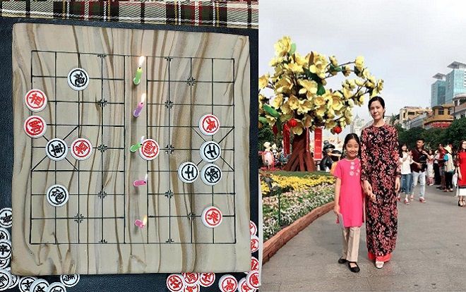 Nổi tiếng với bánh tặng mẹ chồng, giờ nàng dâu lại tặng bố chồng bánh giống bàn cờ như thật