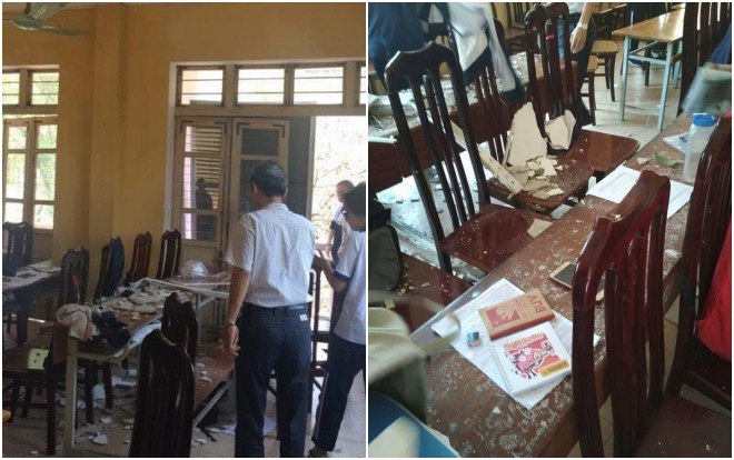 Đang học, 3 học sinh lớp 12 ở Hà Nội bị mảng trần nhà rơi trúng đầu phải nhập viện