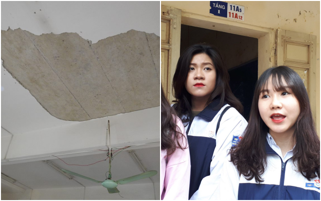 Di dời khẩn toàn bộ lớp học, đảm bảo an toàn sau vụ vữa trần rơi khiến 3 học sinh nhập viện