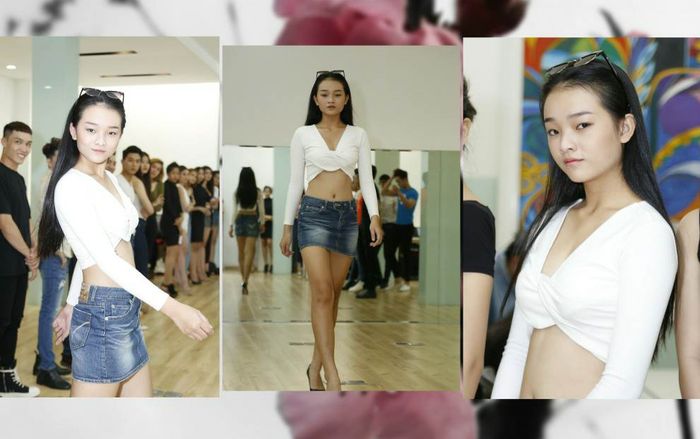 Chân dài 16 tuổi khoe eo 'con kiến' nổi bật giữa dàn thí sinh Siêu mẫu VN tiềm năng