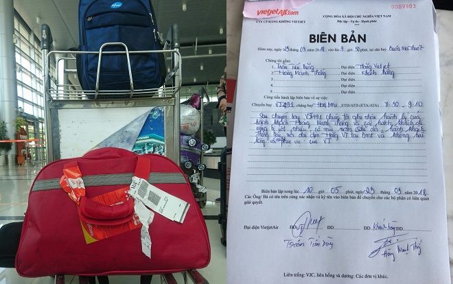 Hành khách đi VietJet Air bức xúc vì hành lý bị ướt sũng, nồng nặc mùi mắm