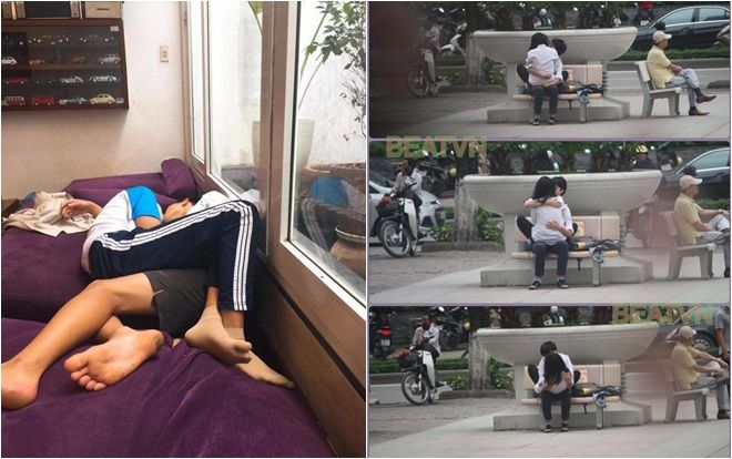 Phản cảm clip đôi bạn trẻ mặc đồng phục thể dục của học sinh, vô tư nằm ôm hôn tại quán cafe
