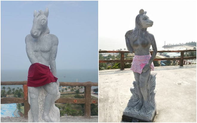 Nghệ nhân tạc tượng 12 con giáp: ‘Mặc quần, váy cho tượng là sự chà đạp và xúc phạm nghệ thuật’