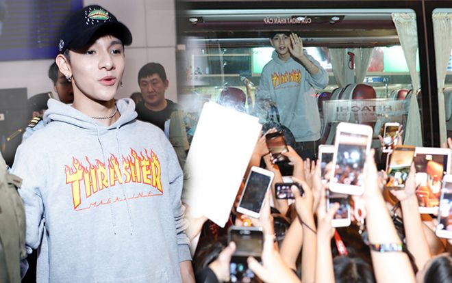 Kim Samuel điển trai ngời ngời, thân thiện vẫy tay chào fan ngày trở lại Việt Nam