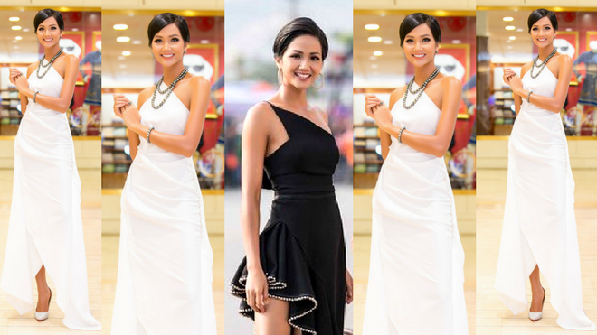 H'Hen Niê trước nay ưu ái sắc trắng, hiếm hoi diện đầm đen thì lại 'sai sai' thế này