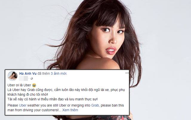 Bầu 7 tháng, Hà Anh bị tài xế Uber đuổi khỏi xe vì nhờ tắt radio