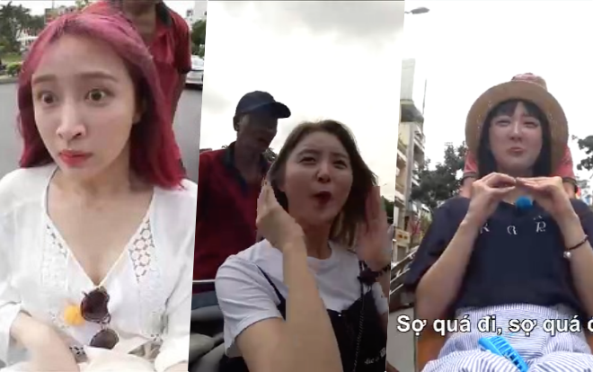 Còn ai 'bá đạo' hơn EXID: Đi xích lô mà thần thái hơn cả tàu lượn siêu tốc