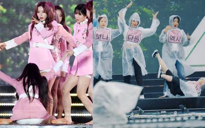 Idol Kpop nhảy bất chấp trời mưa: Nặng thì đi bệnh viện, nhẹ cũng té 'sấp mặt'