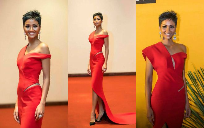 H'Hen Niê phô diễn làn da đen bóng với thiết kế trễ vai 'độc nhất vô nhị' tại sự kiện