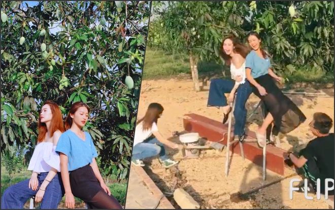 Té ngửa với cách có được bức ảnh 'so deep' của Minh Hằng và Khả Ngân