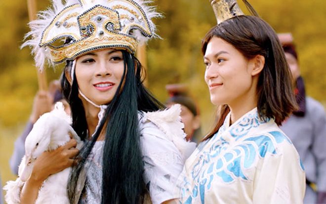 Lâu rồi không giả gái, Hoài Lâm vẫn xinh đẹp khi làm Mị Châu cùng 'Trọng Thủy' Ngọc Thanh Tâm