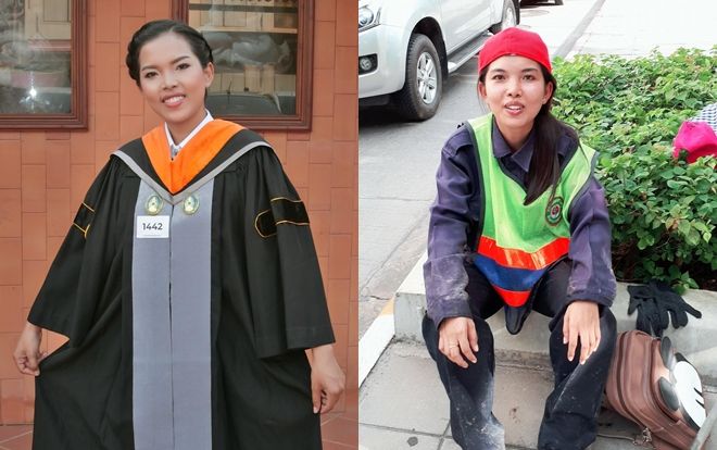 Nữ sinh tốt nghiệp ĐH nhưng lại đi làm nghề quét rác, đến khi hiểu lý do mới thấy thật nể phục