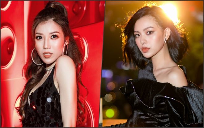 Trang Pháp nóng bỏng đối lập Tú Hảo cá tính với tóc mới tại sự kiện