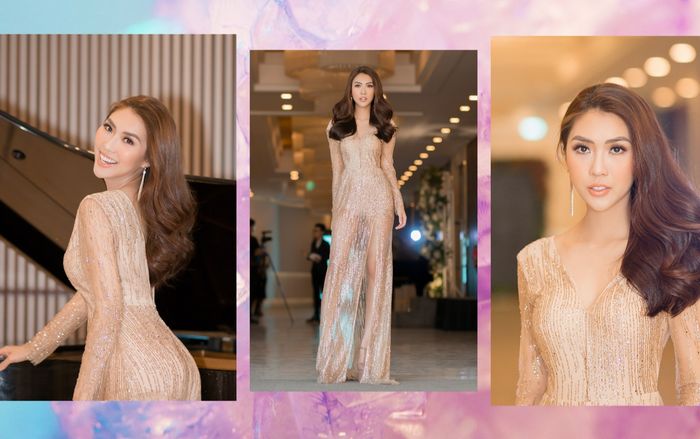 Diện đầm mỏng như sương, 'vòng eo 53' Tường Linh thả dáng gợi cảm tại sự kiện