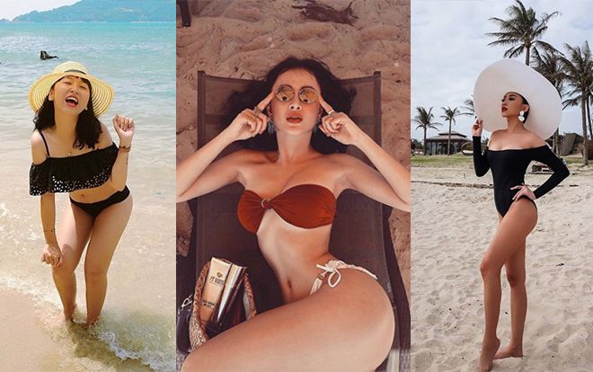 Sao Việt đua nhau diện bikini đón hè: Trang Hý lần đầu 'khoe thân', Angela Phương Trinh nóng bỏng với vòng 3 cực khủng