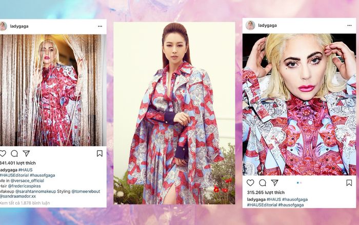 'Hoa hậu ba con' Jennifer Phạm 'chất phát ngất' khi mặc lại bộ cánh Versace của Lady Gaga