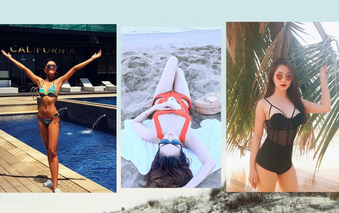 H'Hen Niê chưng diện bikini nóng bỏng, Minh Hằng bị chê vì áo tắm cut-out không vừa dáng