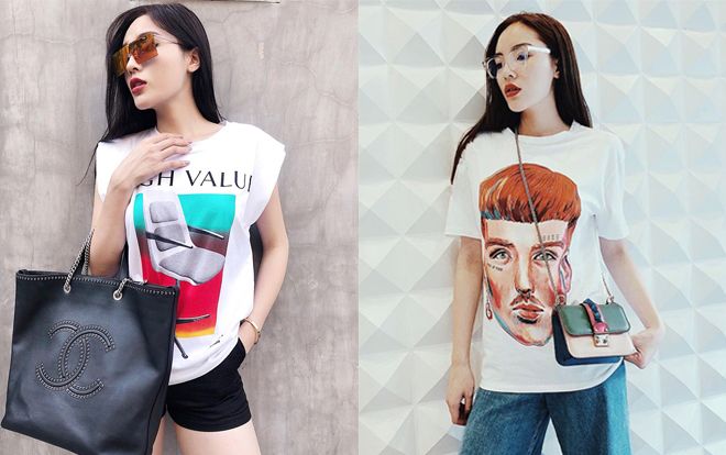 Tìm đâu xa mẫu áo thun đẹp, các cô gái hãy xem ngay BST từ bình dân tới sành điệu của Kỳ Duyên