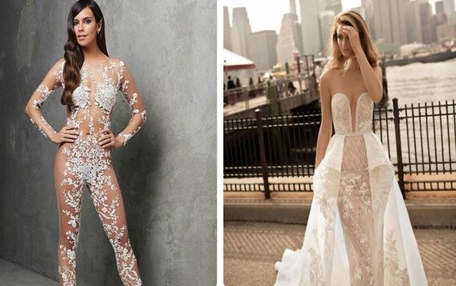 Những mẫu ‘váy cưới khỏa thân’ khiến chú rể và quan khách đỏ mặt