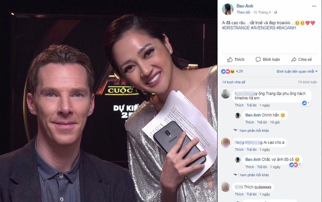 Thực hư loạt ảnh nghìn like của Bảo Anh tại họp báo ra mắt phim Avengers