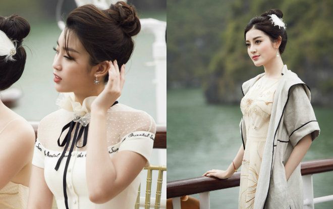 Đỗ Mỹ Linh, Huyền My khoe nhan sắc như thiên thần trên du thuyền 5 sao ở Vịnh Hạ Long