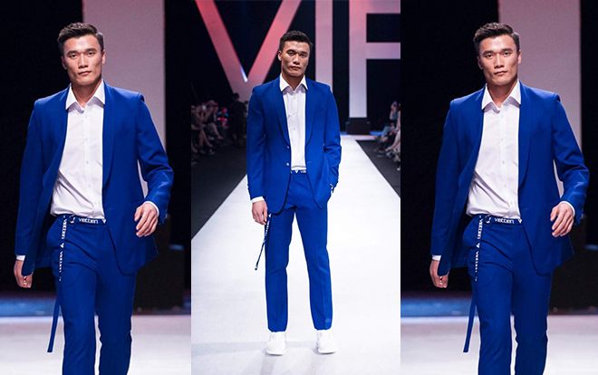 Lần đầu catwalk, Bùi Tiến Dũng thể hiện thần thái người mẫu, khiến khán giả ngây ngất
