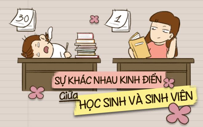 Bộ tranh chứng minh những điểm khác biệt kinh điển giữa thời học sinh và sinh viên