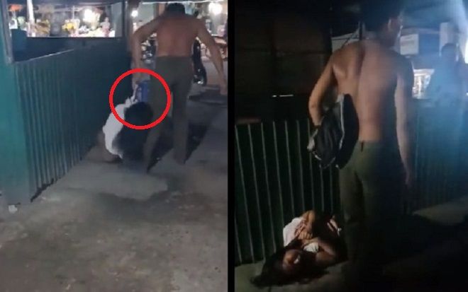 Chồng đánh vợ tới tấp rồi lấy dây buộc cổ kéo lê trên đường gây phẫn nộ